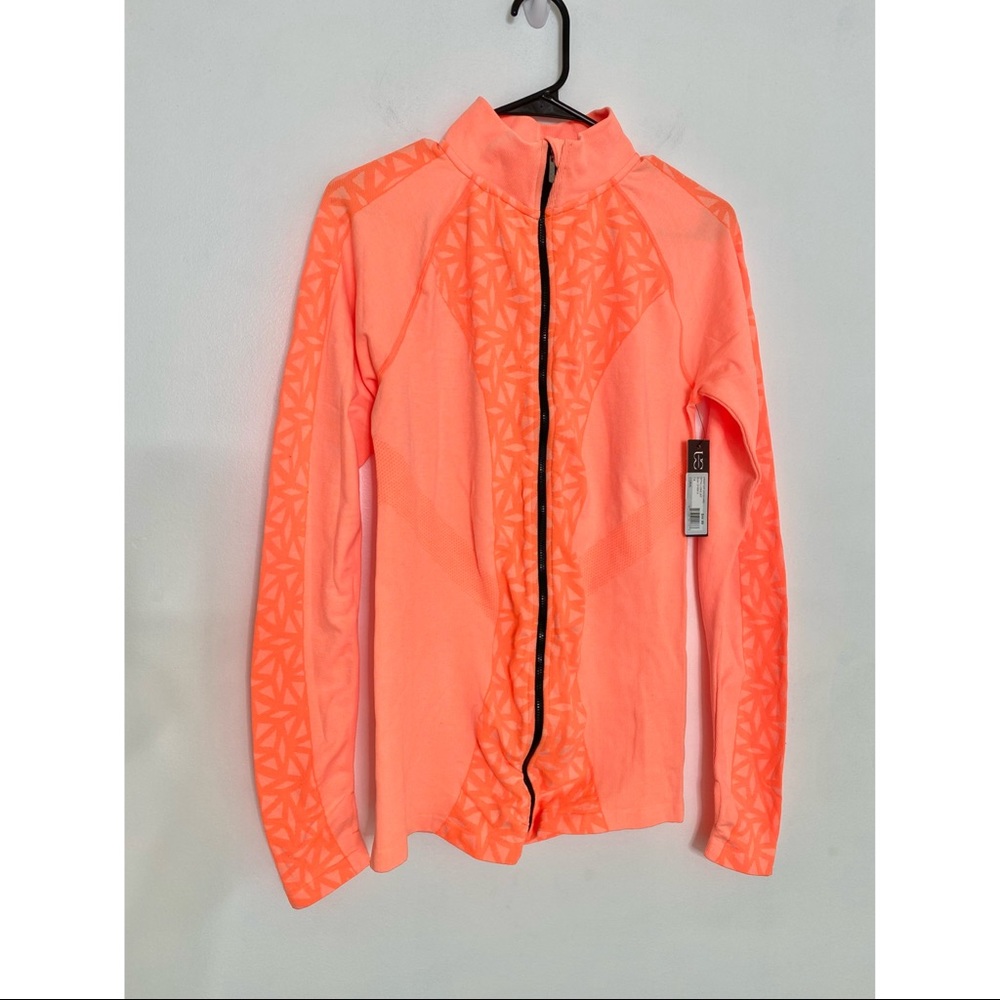 Under Control Women’s Plus Active Mock Neck Zip-Up Jacket Coral